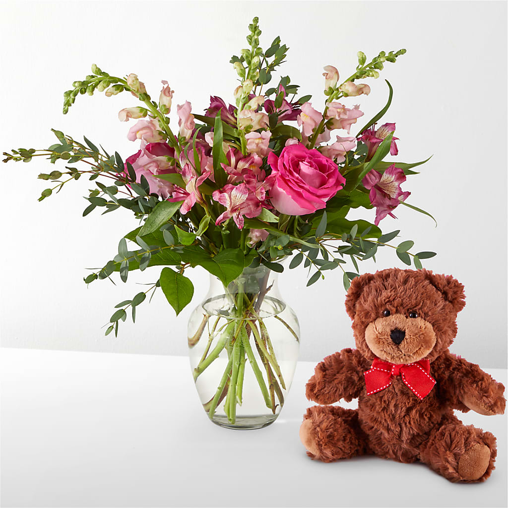 Happily Ever After Bouquet & Bear Set – MOM'S FLOWERS, Springfield OH