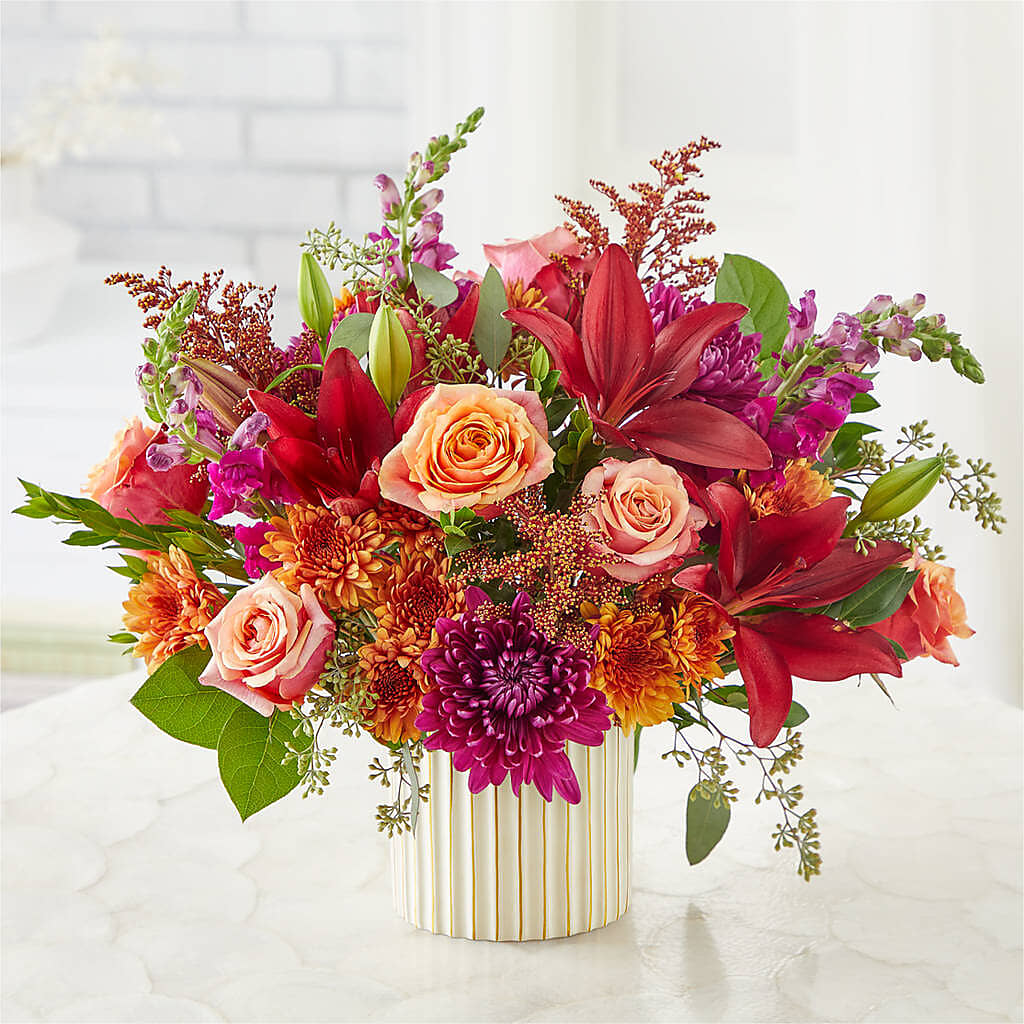 Burgundy Landscape Bouquet – MOM'S FLOWERS, Springfield OH