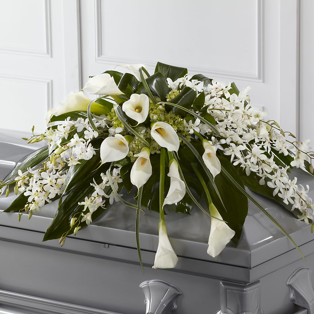Angel Wings Casket Spray – MOM'S FLOWERS, Springfield OH