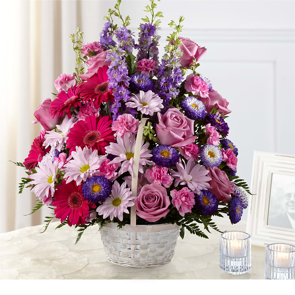 Pastel Peace Basket – MOM'S FLOWERS, Springfield OH