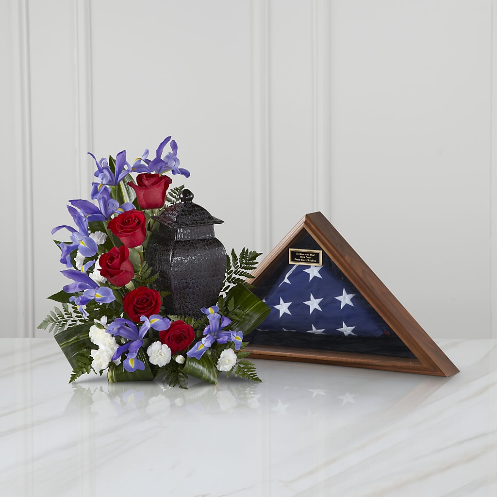 Patriotic Tribute Arrangement – MOM'S FLOWERS, Springfield OH