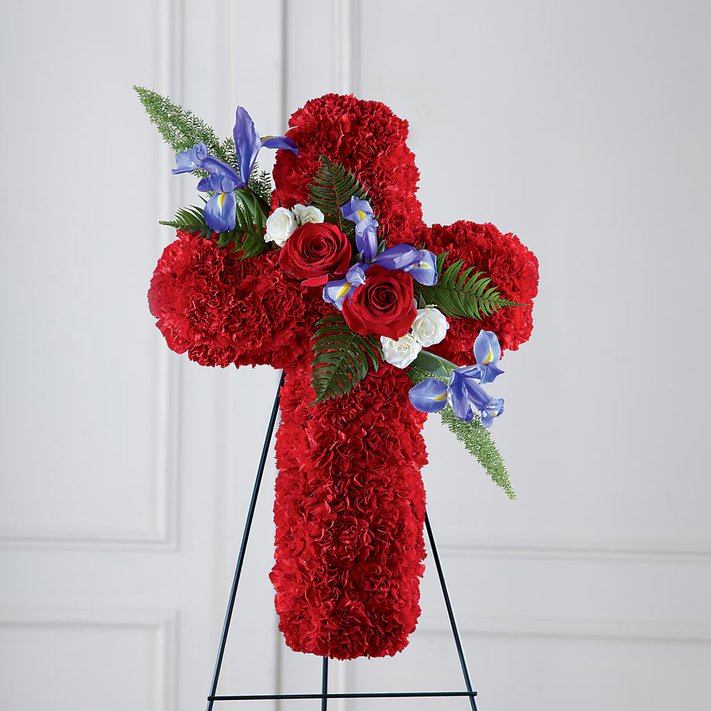 Faithful Hero Floral Cross – MOM'S FLOWERS, Springfield OH