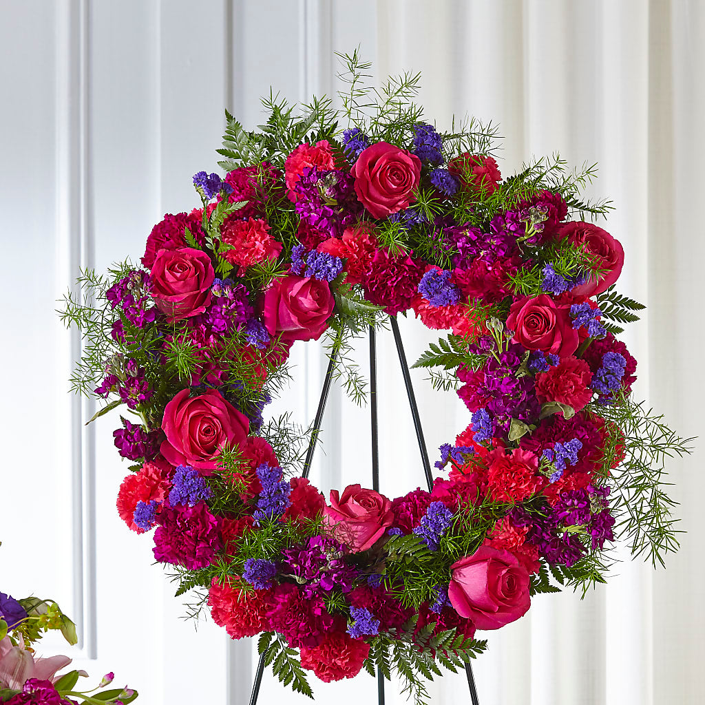 Calming Colors Wreath – MOM'S FLOWERS, Springfield OH