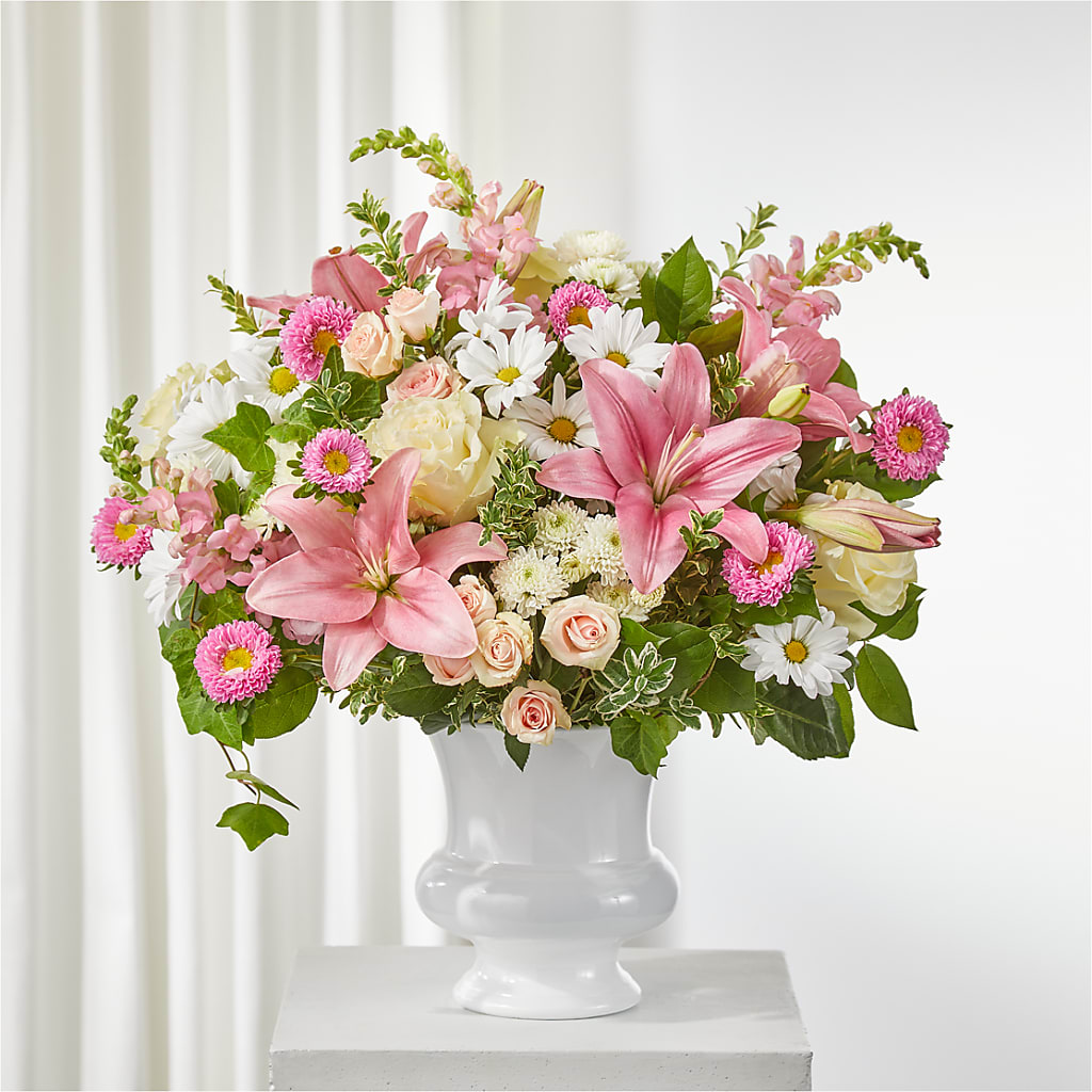 Empathetic Blooms Urn Arrangement – MOM'S FLOWERS, Springfield OH