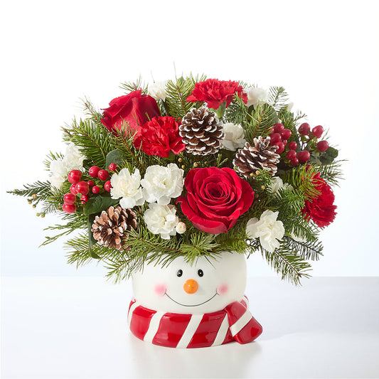 Jolly Snowman Bouquet – MOM'S FLOWERS, Springfield OH
