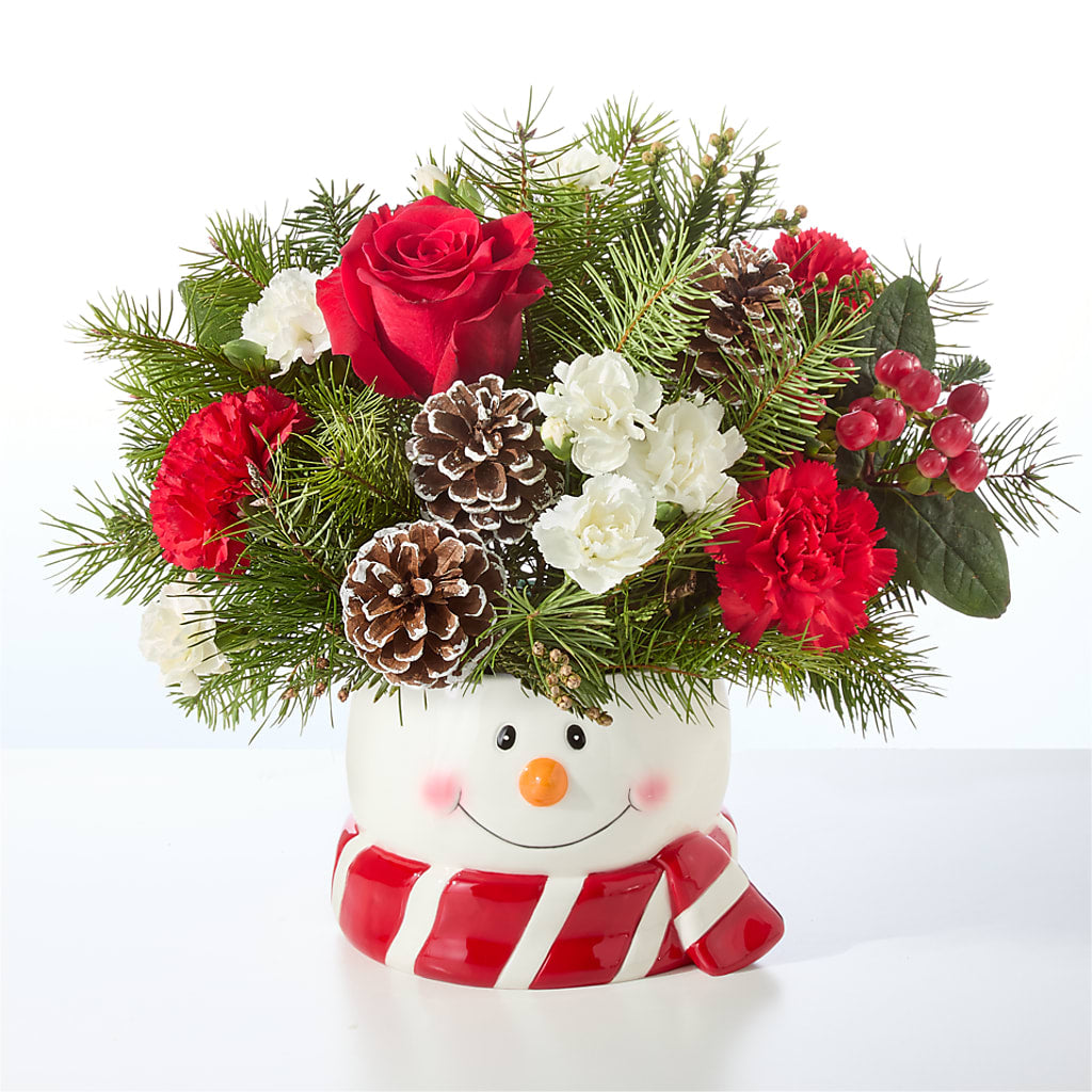 Jolly Snowman Bouquet – MOM'S FLOWERS, Springfield OH