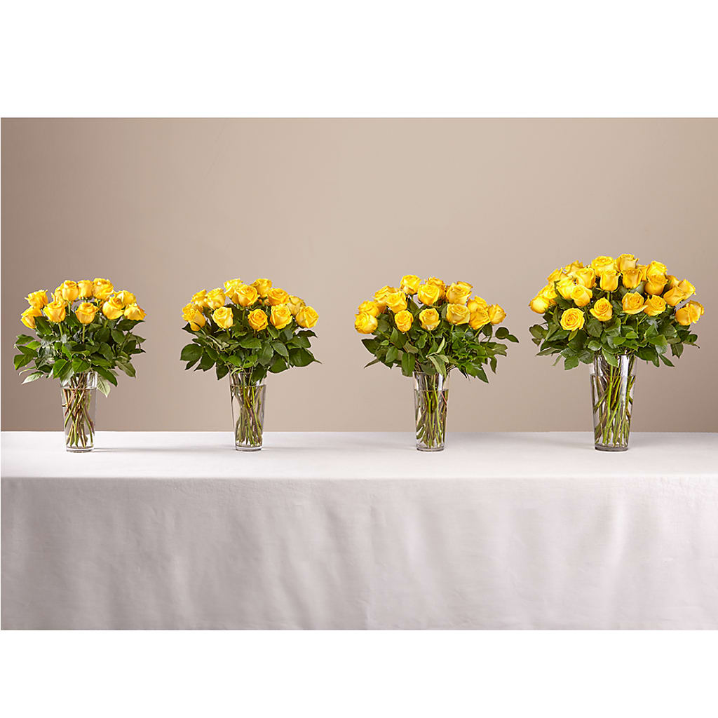 Long Stem Yellow Rose Bouquet – MOM'S FLOWERS, Springfield OH