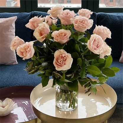 Long Stem Pink Rose Bouquet – MOM'S FLOWERS, Springfield OH