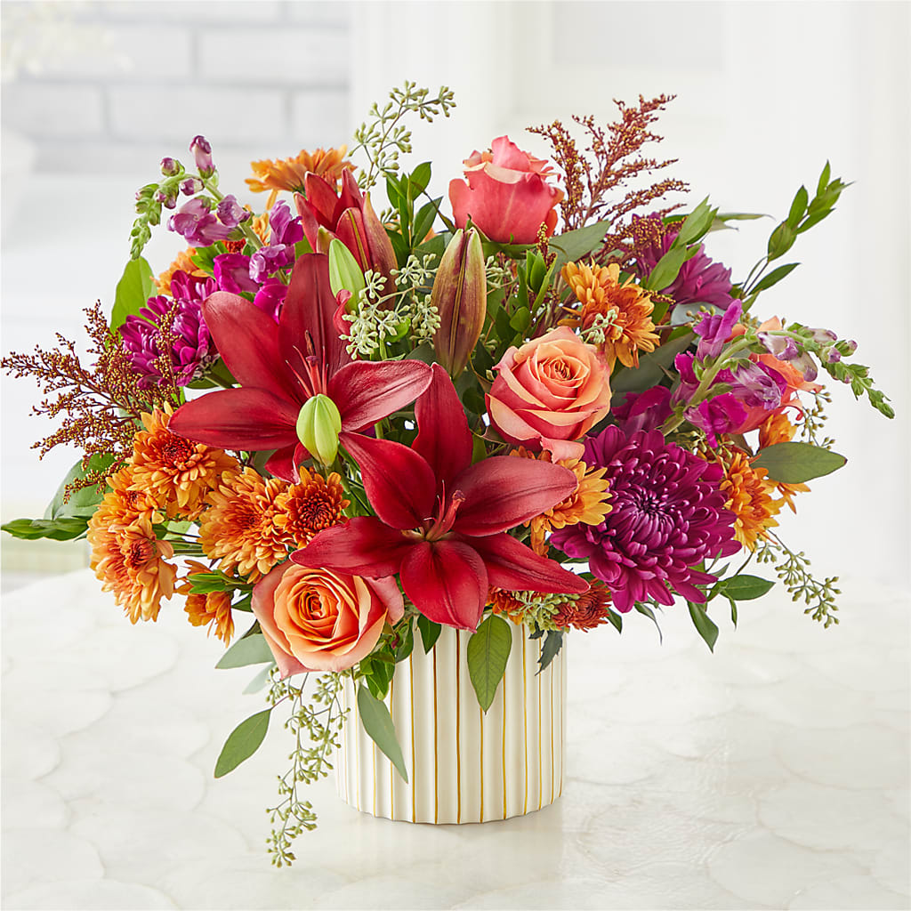 Burgundy Landscape Bouquet – MOM'S FLOWERS, Springfield OH
