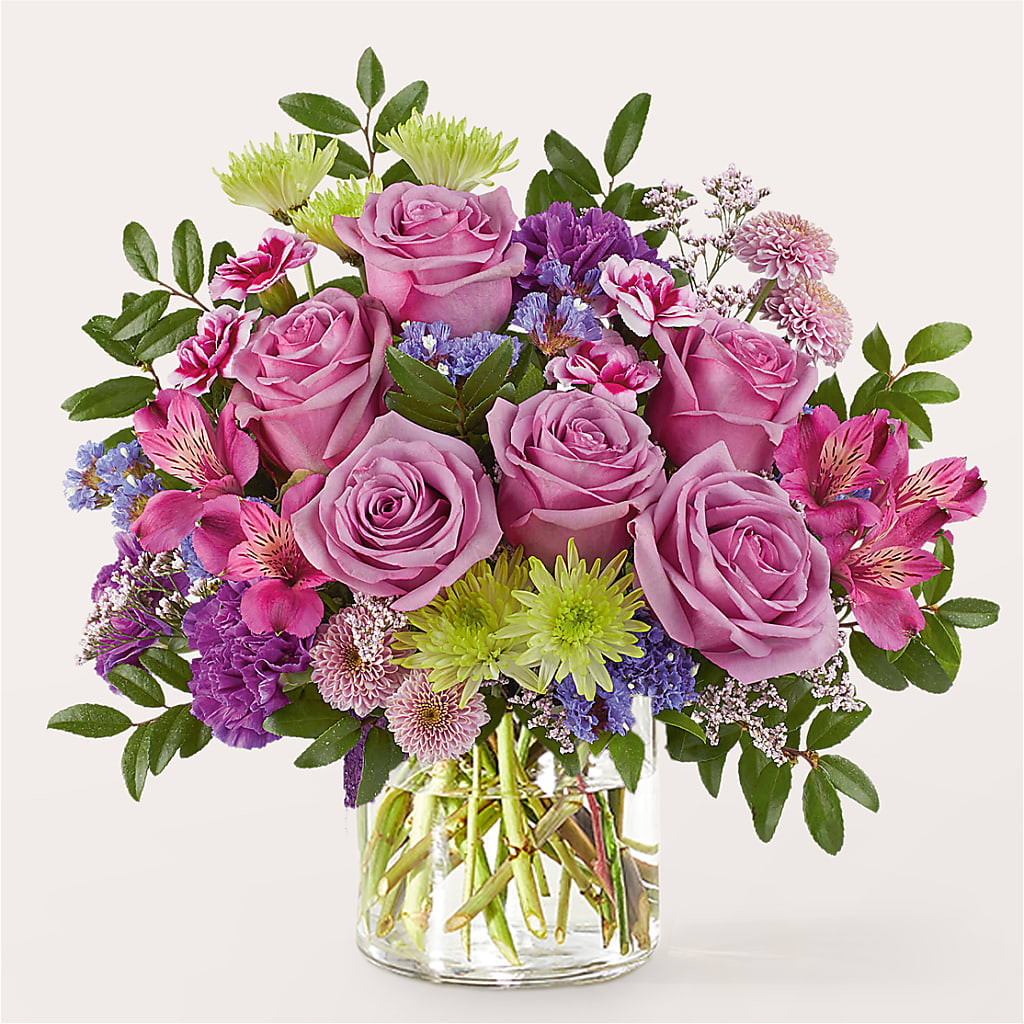 Glass Half Full Bouquet – MOM'S FLOWERS, Springfield OH