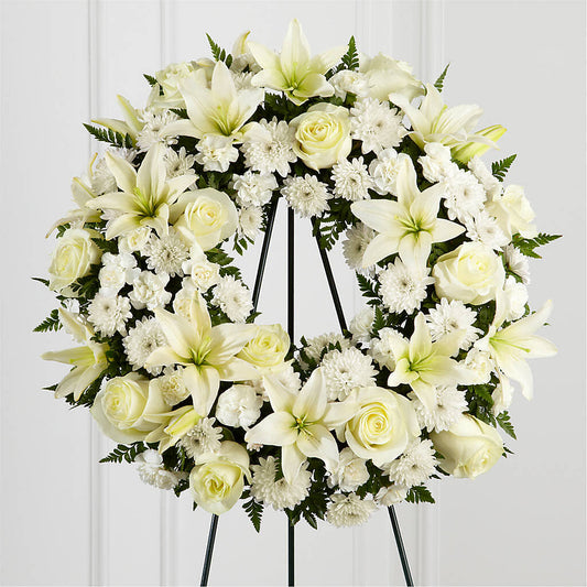 Treasured Tribute Wreath – MOM'S FLOWERS, Springfield OH