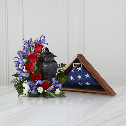 Patriotic Tribute Arrangement – MOM'S FLOWERS, Springfield OH
