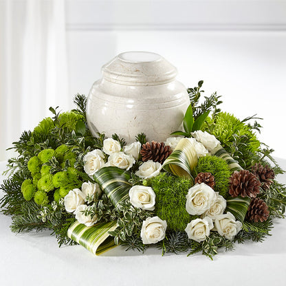 Precious Evergreen Cremation Adornment – MOM'S FLOWERS, Springfield OH