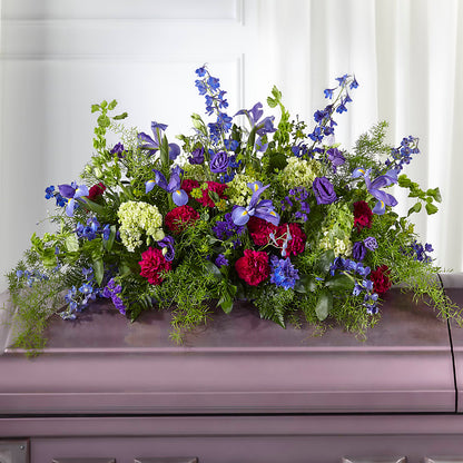 Always Treasured Casket Spray – MOM'S FLOWERS, Springfield OH