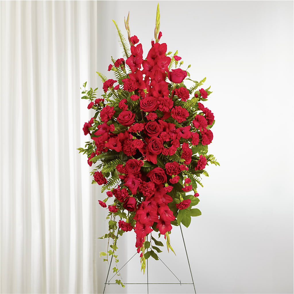 From the Heart Standing Spray – MOM'S FLOWERS, Springfield OH