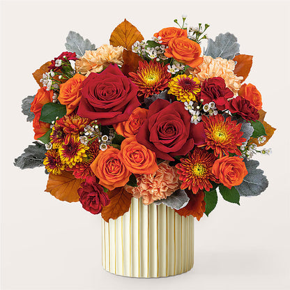 Merlot Bouquet with Ivory Vase – MOM'S FLOWERS, Springfield OH