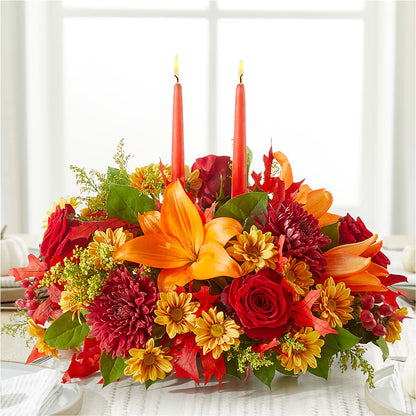 Autumn's Embrace Centerpiece – MOM'S FLOWERS, Springfield OH