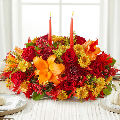 Autumn's Embrace Centerpiece – MOM'S FLOWERS, Springfield OH
