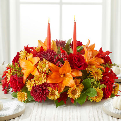 Autumn's Embrace Centerpiece – MOM'S FLOWERS, Springfield OH
