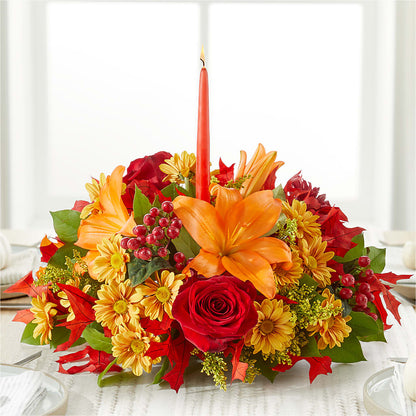 Autumn's Embrace Centerpiece – MOM'S FLOWERS, Springfield OH