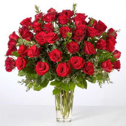 Forever Yours Fifty Stem Red Rose Bouquet – MOM'S FLOWERS, Springfield OH